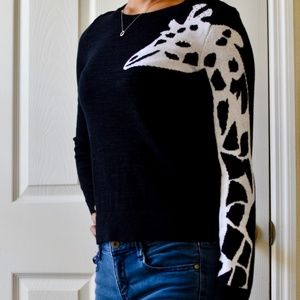 Black and White Giraffe Sweater
